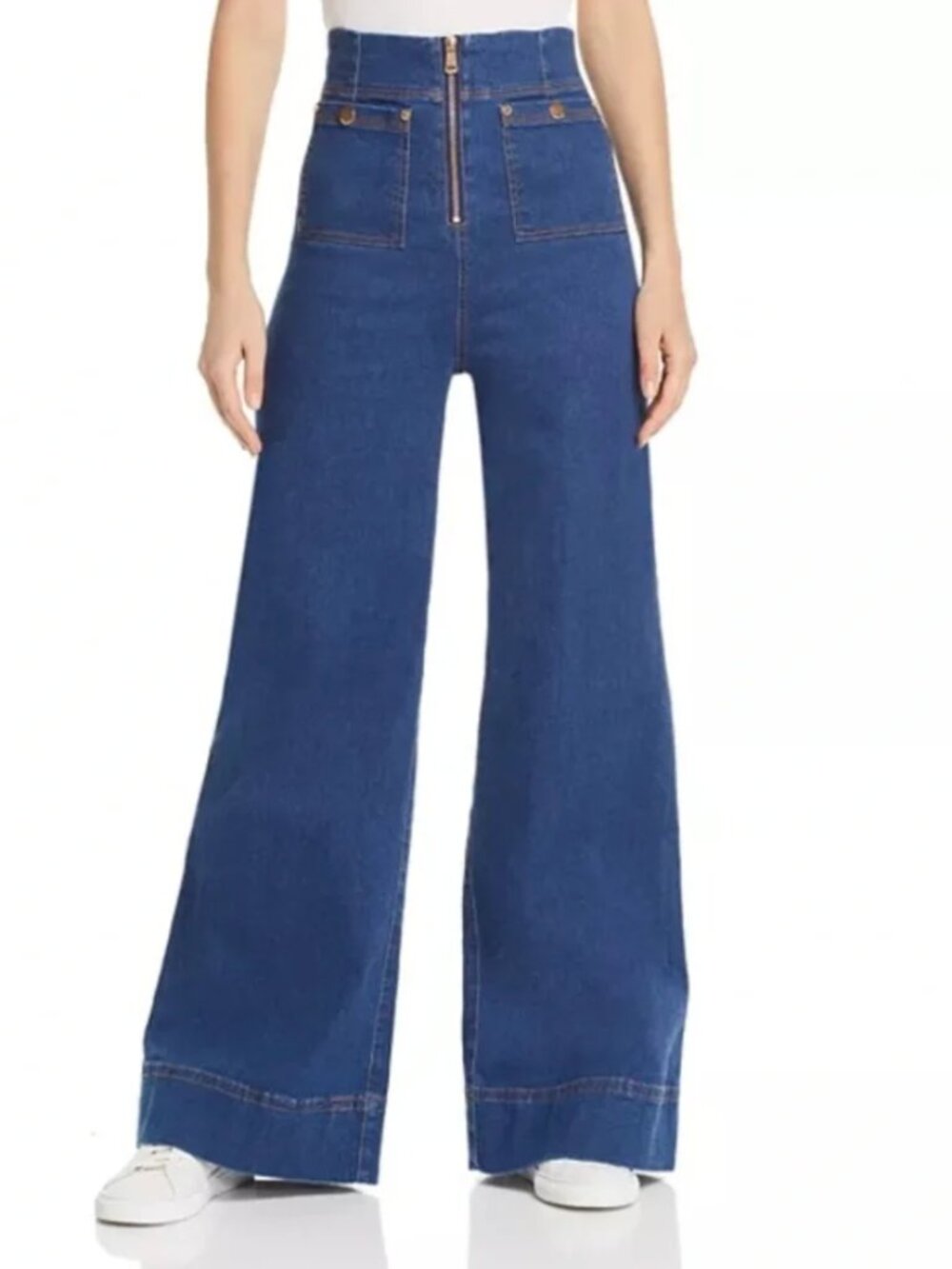Alice McCall Bluesy High Rise Wide Leg Jeans in Indigo - Size US 2/ EU 34